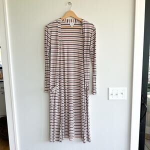 Evereve Peyton Jensen Jenny Striped Duster Cardigan S